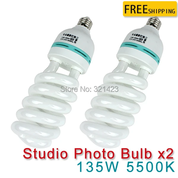 2 pcs 135W E27 5500K CFL Photography Lighting Video Bulb Daylight Balanced Energy Saving fluorescent Lamp photo studio
2 pcs 135W E27 5500K CFL Photography Lighting Video Bulb Daylight Balanced Energy Saving fluorescent Lamp photo studio