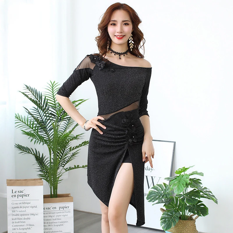 Belly Dance dress mujer Costume Clothing Set Elastic Half Sleeves One-piece Dress 2019
Belly Dance dress mujer Costume Clothing Set Elastic Half Sleeves One-piece Dress 2019