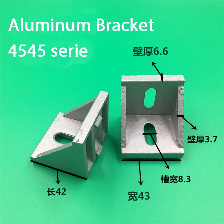 10pcs 4545 Brackets Corner fitting angle aluminum 45x45 L Connector bracket fastener for 4545 Industrial Aluminum Profiles
10pcs 4545 Brackets Corner fitting angle aluminum 45x45 L Connector bracket fastener for 4545 Industrial Aluminum Profiles