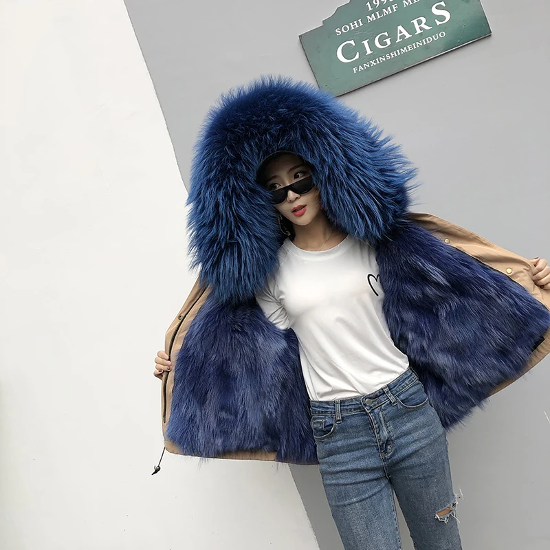 Winter women's jacket fur short jacket jacket braid hair liner raccoon fur collar
Winter women's jacket fur short jacket jacket braid hair liner raccoon fur collar