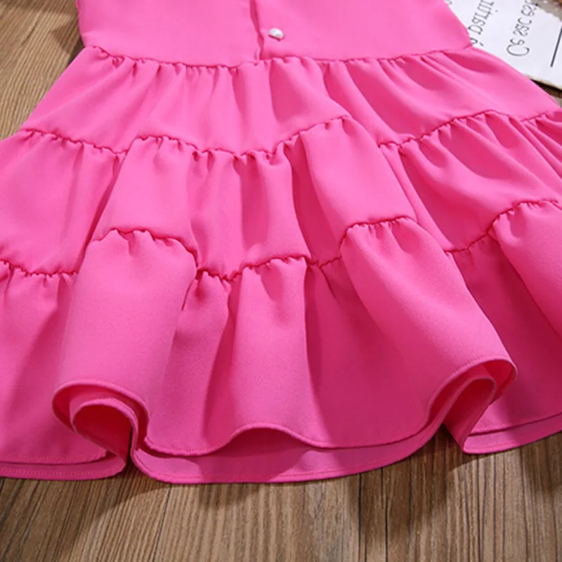 Платье для девочек LOVE DD & MM Новинка лета 2022 детская одежда милое Двухслойное