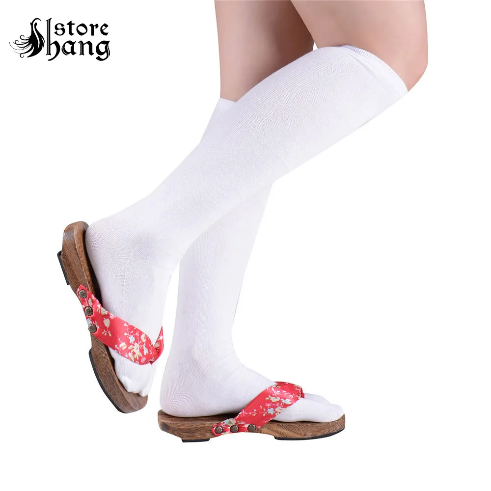 Women's Kimono Geta Clogs Flip Flops Floral Slippers Wooden Sandals with Knee High Tabi Socks Traditional Japanese Footwear
Women's Kimono Geta Clogs Flip Flops Floral Slippers Wooden Sandals with Knee High Tabi Socks Traditional Japanese Footwear