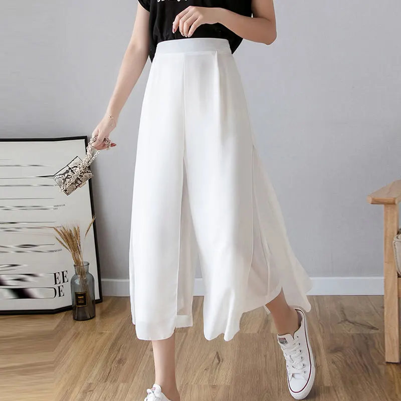 Korean Women's Pants 2021 High Waist Summer Long Chiffon Culottes Female Loose Wide Leg Pants Casual Trousers
Korean Women's Pants 2021 High Waist Summer Long Chiffon Culottes Female Loose Wide Leg Pants Casual Trousers