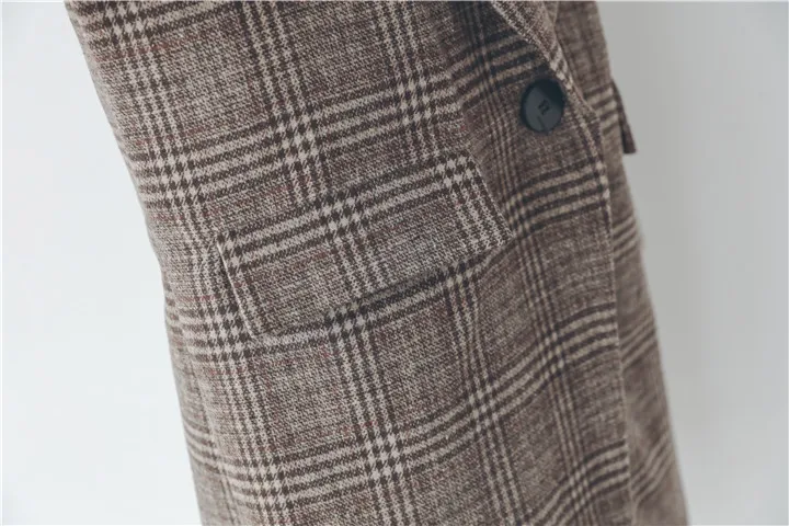 High quality fashion women's coat woolen coat ladies long section Korean version of the new autumn and winter retro plaid coat
High quality fashion women's coat woolen coat ladies long section Korean version of the new autumn and winter retro plaid coat