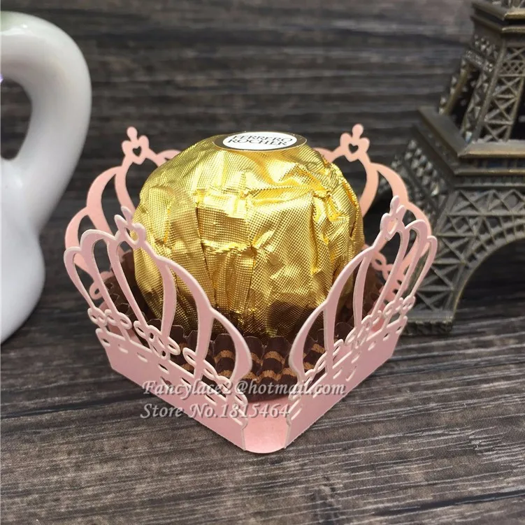 60pcs Crown Chocolate Candy Wrappers Hollow Out Holders Wedding Birthday Baby Bridal Shower Baptism Party Decorations Supplies
60pcs Crown Chocolate Candy Wrappers Hollow Out Holders Wedding Birthday Baby Bridal Shower Baptism Party Decorations Supplies