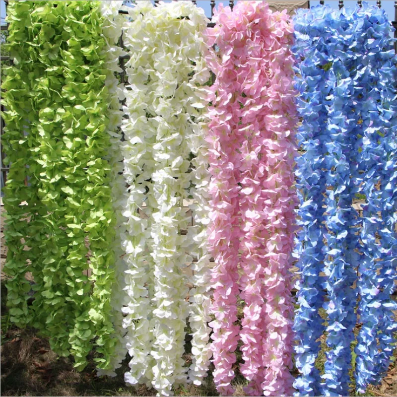1PCS Artificial Hydrangea Wisteria Flower For DIY Simulation Wedding Arch Rattan Wall Hanging Home Party Decoration Fake flower
1PCS Artificial Hydrangea Wisteria Flower For DIY Simulation Wedding Arch Rattan Wall Hanging Home Party Decoration Fake flower