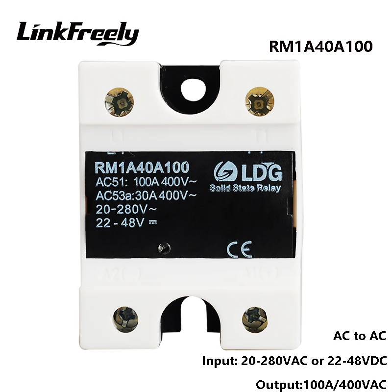 RM1A40A100 5pcs SCR SMD 100A AC Solid State Relay,Output:42-440VAC Input:20-280VAC/22-48V DC, SSR Relay Switch Board & Module
RM1A40A100 5pcs SCR SMD 100A AC Solid State Relay,Output:42-440VAC Input:20-280VAC/22-48V DC, SSR Relay Switch Board & Module