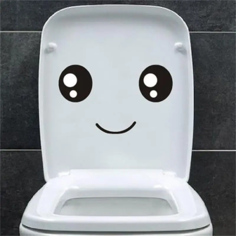 Наклейки для унитаза Smile Face diy декоративные настенные наклейки ванной комнаты