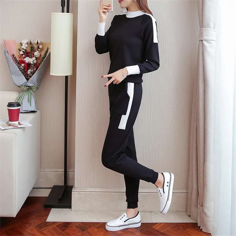 2019 Sweater Set Women Autumn Two Piece Sets Solid Knitted Sweatshirt Pant Suits Warm Pullovers Knitted Tracksuit Femme Outfits
2019 Sweater Set Women Autumn Two Piece Sets Solid Knitted Sweatshirt Pant Suits Warm Pullovers Knitted Tracksuit Femme Outfits