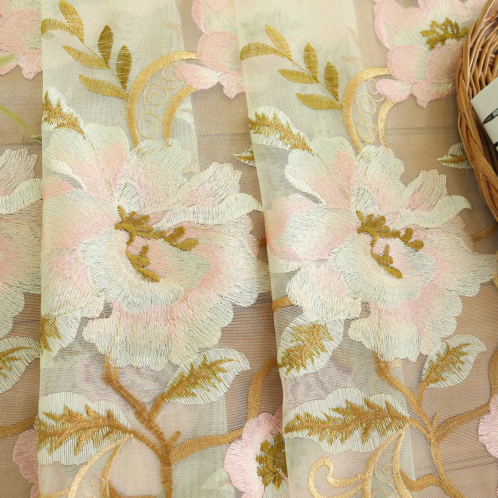 Europe Half Shading Curtains Embroidered Splice Floral Curtains Cloth For living Room Bedroom Window Tulle Drapes Decoration
Europe Half Shading Curtains Embroidered Splice Floral Curtains Cloth For living Room Bedroom Window Tulle Drapes Decoration