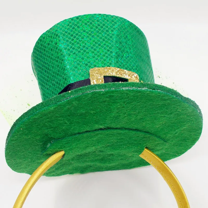 St Patrick day shamrock hair accessories hairpin silk ribbon ribbon bow hair accessories hair band