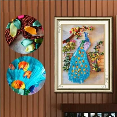 peacock silk ribbon embroidery 3D canvas painting satin cross stitch kit needlework handcraft gift DIY home wall stickers 10pcs
peacock silk ribbon embroidery 3D canvas painting satin cross stitch kit needlework handcraft gift DIY home wall stickers 10pcs