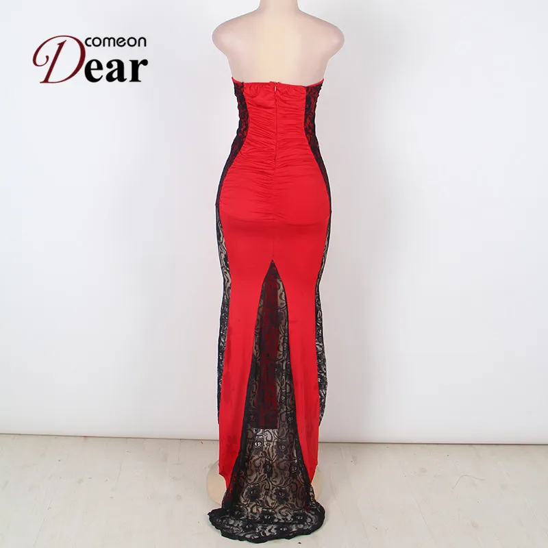 RA70210 Hot Selling Women Strapless Dress Floor length Strapless Prom Sexy Long Dress With Black Lace Side Red Long Dress
RA70210 Hot Selling Women Strapless Dress Floor length Strapless Prom Sexy Long Dress With Black Lace Side Red Long Dress
