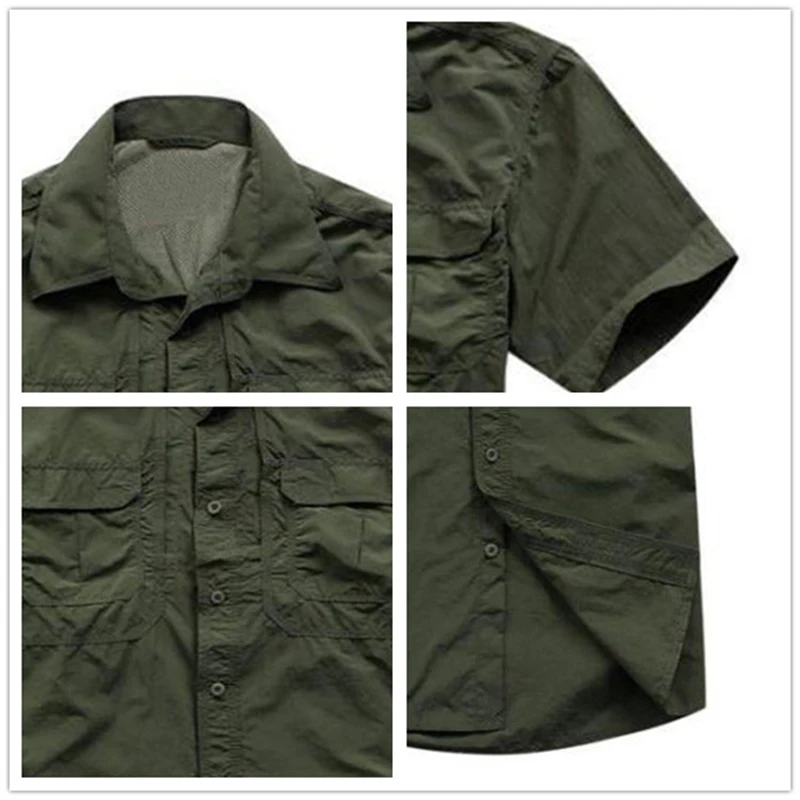 New Outdoor Army Green Hunting Shirts Men's Quick Dry Breathable Military Short Sleeve Waterproof Mountaineering Bicycle Shirt
New Outdoor Army Green Hunting Shirts Men's Quick Dry Breathable Military Short Sleeve Waterproof Mountaineering Bicycle Shirt
