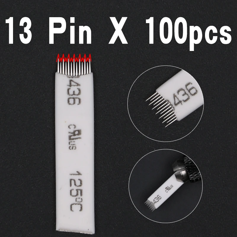 100PCS 13-Pin Permanent Makeup Manual Eyebrow Tattoo Needles Blade For Microblading Pen
100PCS 13-Pin Permanent Makeup Manual Eyebrow Tattoo Needles Blade For Microblading Pen