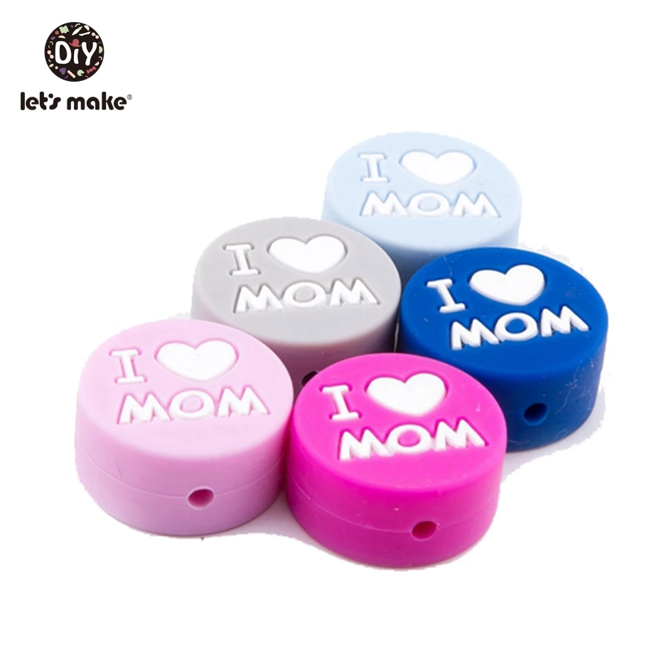 Let's Make 50pcs 20mm Silicone Teether I Love Mom Infant Teething Toys For Baby Diy Accessories Silicone Beads Baby Teether
Let's Make 50pcs 20mm Silicone Teether I Love Mom Infant Teething Toys For Baby Diy Accessories Silicone Beads Baby Teether