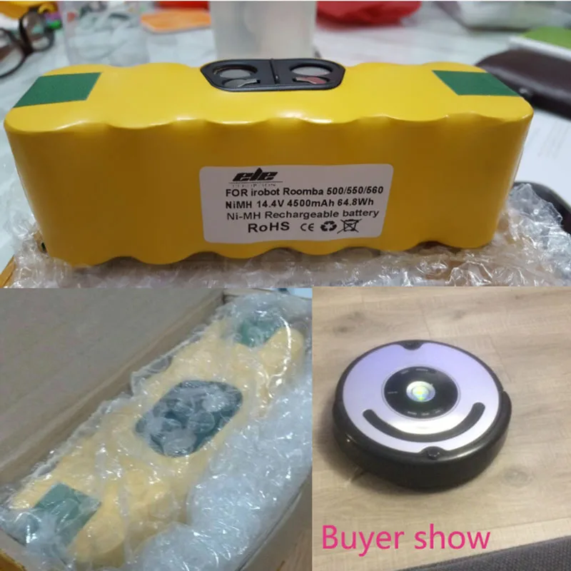 Аккумулятор Ni-MH для пылесосов iRobot Roomba 14 4 Ач 4500 в 500 мАч 560 530 510 562 550 570 581 610 650 790 780 532 760