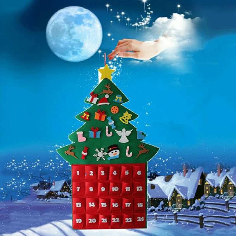 New DIY Felt Christmas Advent Calendar Xmas Tree New Year Gifts Kids Toys Wall Hanging Ornament Xmas Decoration For Home
New DIY Felt Christmas Advent Calendar Xmas Tree New Year Gifts Kids Toys Wall Hanging Ornament Xmas Decoration For Home