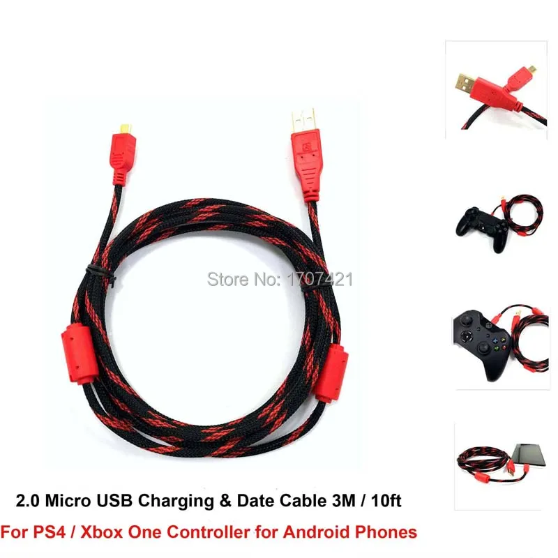 Высокоскоростной 3 м 10 футов Micro USB для 2 0 кабель синхронизации данных и зарядки PS4
