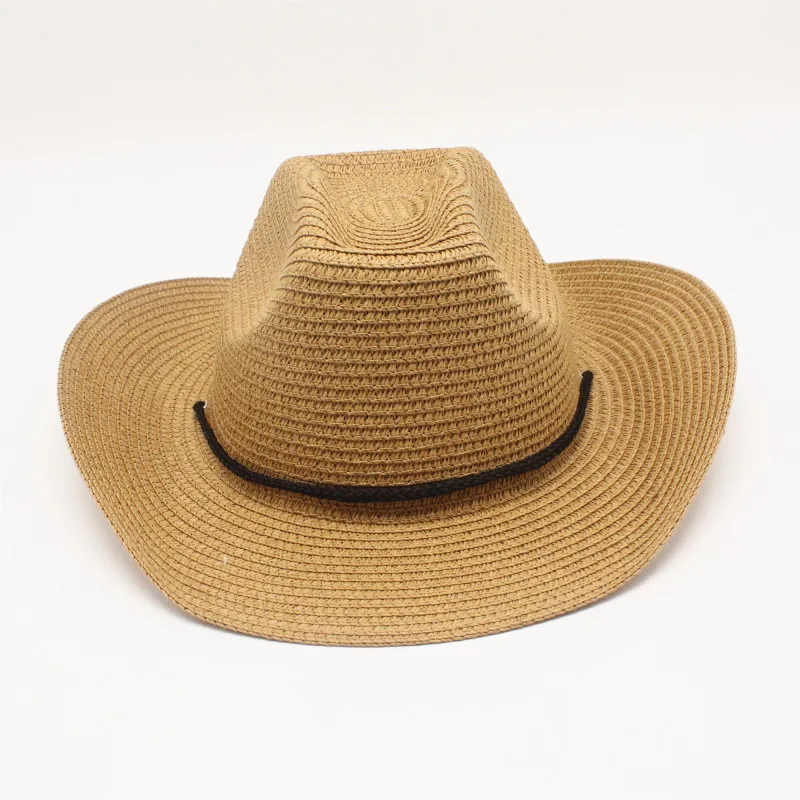 

Seioum Women Wide Brim Panama cowboy Straw Hat Fedora Beach Sun Hat UPF50+ Sun Floppy Summer Boater Hat