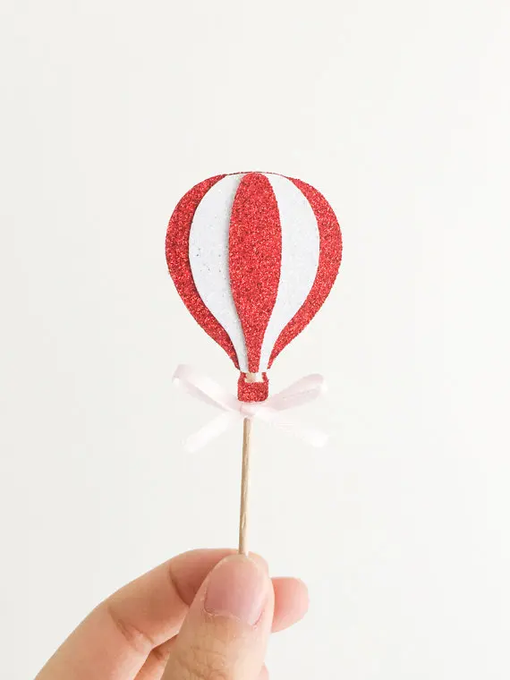 Glitter Hot Air Balloon Cupcake Toppers Food Picks rustic wedding baby bridal shower birthday cake topper decor
Glitter Hot Air Balloon Cupcake Toppers Food Picks rustic wedding baby bridal shower birthday cake topper decor