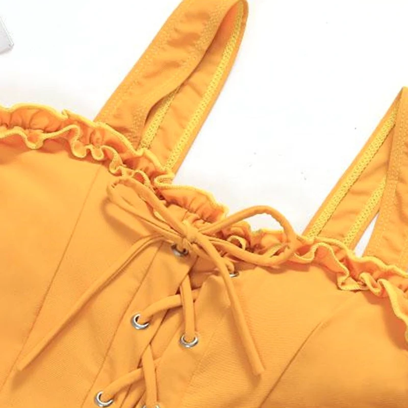 Women Bikinis 2019 Push Up Swimming Beachsuits Bandage Bikini One Pieces Ruffled Flounce Swimsuits Yellow Beach Swimwear Women
Women Bikinis 2019 Push Up Swimming Beachsuits Bandage Bikini One Pieces Ruffled Flounce Swimsuits Yellow Beach Swimwear Women