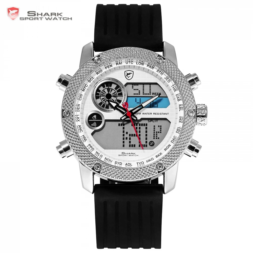 Спортивные часы Porbeagle SHARK 2 серии мужские армейские цифровые с ЖК-дисплеем датой и
