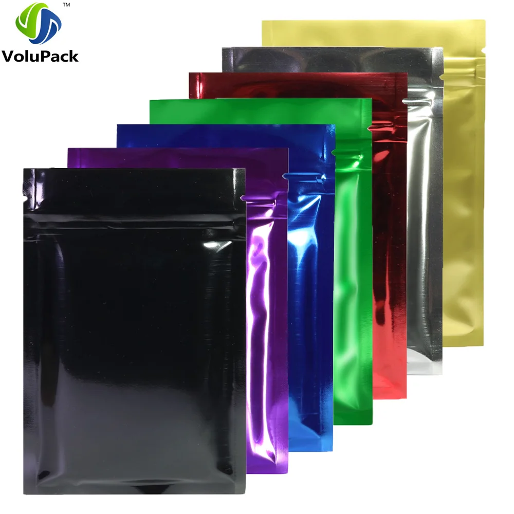 8.5x13cm (3.25x5in) 100pcs Glossy Blue/Silver/ Green/ Red/ Gold/ Purple/ Black Zip Lock Bags Metallic Foil Flat Ziplock Pouches
8.5x13cm (3.25x5in) 100pcs Glossy Blue/Silver/ Green/ Red/ Gold/ Purple/ Black Zip Lock Bags Metallic Foil Flat Ziplock Pouches
