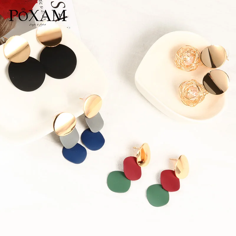 New Korean Metal Earrings For Women Statement Vintage Geometric Dangle Drop Earrings 2019 Female Wedding Fashion Jewelry
New Korean Metal Earrings For Women Statement Vintage Geometric Dangle Drop Earrings 2019 Female Wedding Fashion Jewelry