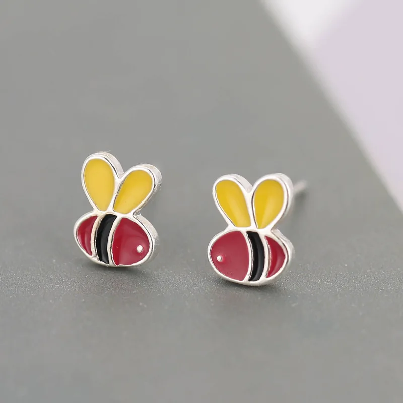 Jinleansu Bee Stud Earrings Cute 925 Sterling Silver Lovely Enamel Animal Honeybee Ear Nail Accessories Jewelry For Women Girl
Jinleansu Bee Stud Earrings Cute 925 Sterling Silver Lovely Enamel Animal Honeybee Ear Nail Accessories Jewelry For Women Girl