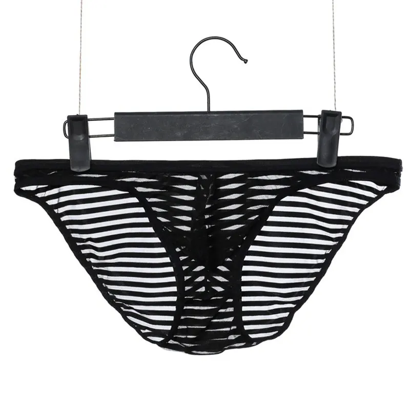 Sexy Men See Through Ice Silk Stripe Underwear Transparent U Convex Pouch Briefs Smooth Breathable Thongs Low Rise Gay Wear F8
Sexy Men See Through Ice Silk Stripe Underwear Transparent U Convex Pouch Briefs Smooth Breathable Thongs Low Rise Gay Wear F8
