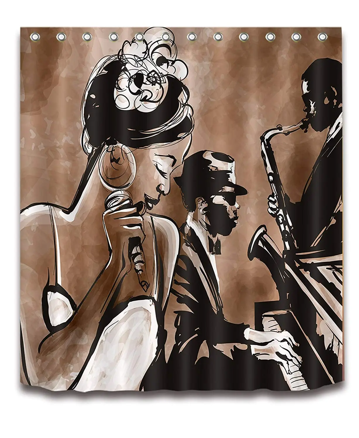 Afro American Woman Singing Shower Curtain for Shower Stall by Afrocentric Black Art Bathroom Decorations
Afro American Woman Singing Shower Curtain for Shower Stall by Afrocentric Black Art Bathroom Decorations