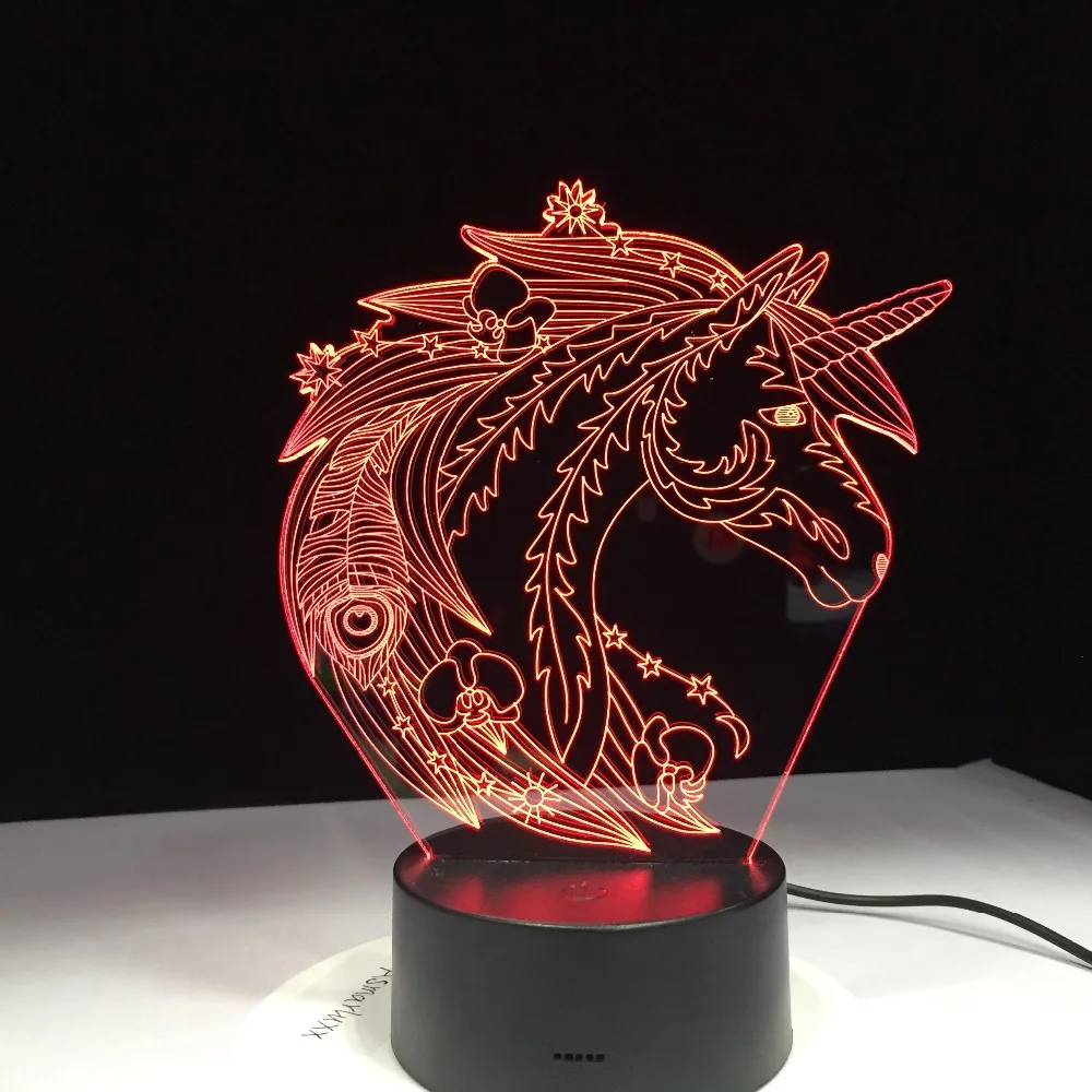 Beautiful Unicorn Horse 3D Lamp 7 Colors Change Bedroom Decor For Kids Baby Toy Table LED Lamp Home Decor Light Drop Shipping
Beautiful Unicorn Horse 3D Lamp 7 Colors Change Bedroom Decor For Kids Baby Toy Table LED Lamp Home Decor Light Drop Shipping