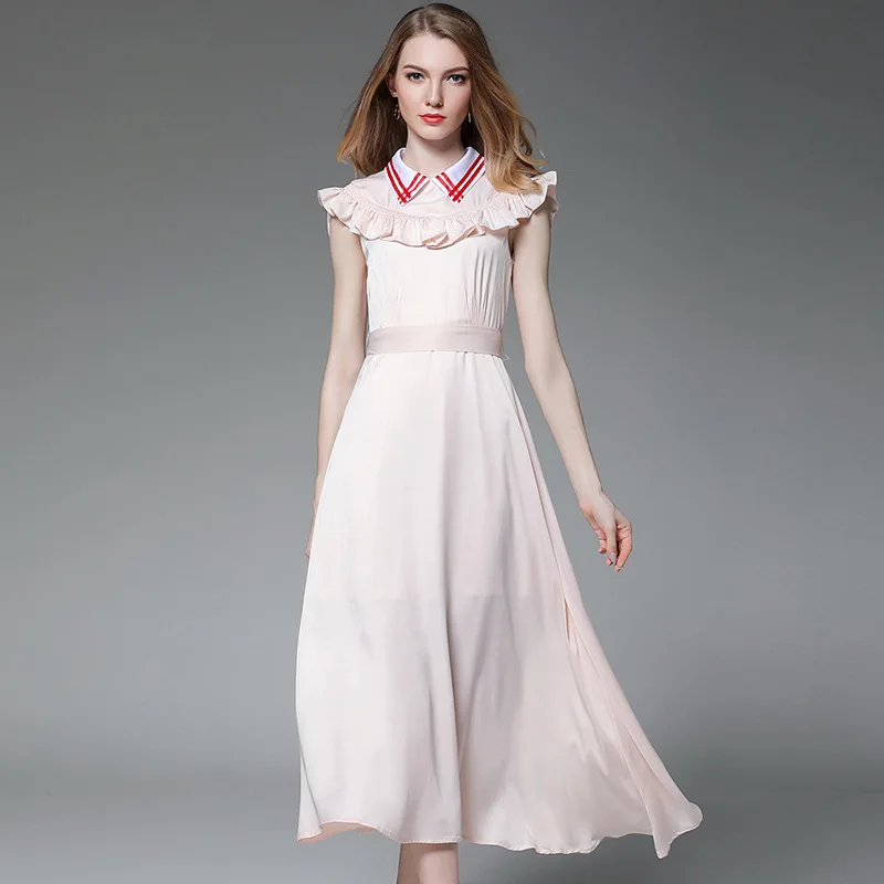 Kez Keer 2018 Summer women Dresses big hems sexy long dress with sashes ruffles sleeveless pink dress female Vestidos
Kez Keer 2018 Summer women Dresses big hems sexy long dress with sashes ruffles sleeveless pink dress female Vestidos