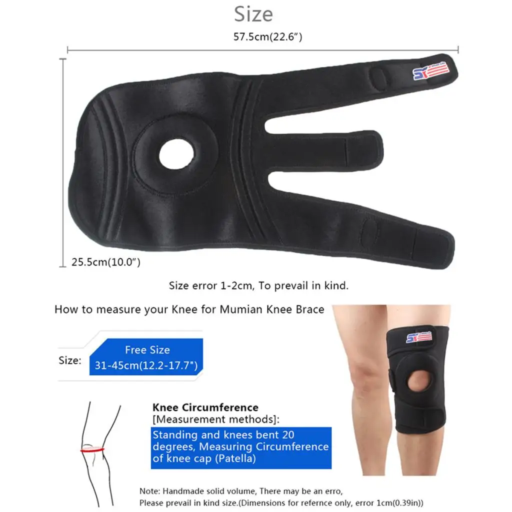 Adjustable Straps Neoprene Knee Support Brace Wrap Guard Protector Band with 4 Springs
Adjustable Straps Neoprene Knee Support Brace Wrap Guard Protector Band with 4 Springs