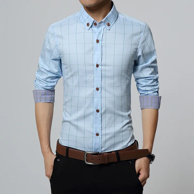 Men Plaid Cotton Casual Men Shirt Social Plus Size M-5Xl New Autumn Fashion Brand Men Clothes Slim Fit Men Long Sleeve Shirt
Men Plaid Cotton Casual Men Shirt Social Plus Size M-5Xl New Autumn Fashion Brand Men Clothes Slim Fit Men Long Sleeve Shirt