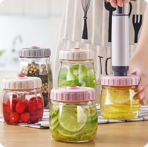 Vacuum Airtight And Sealed Mason Jar Candy Organizer Snack Cans Grain Glass Container Dried Fruit Storage Bottles With Lid
Vacuum Airtight And Sealed Mason Jar Candy Organizer Snack Cans Grain Glass Container Dried Fruit Storage Bottles With Lid