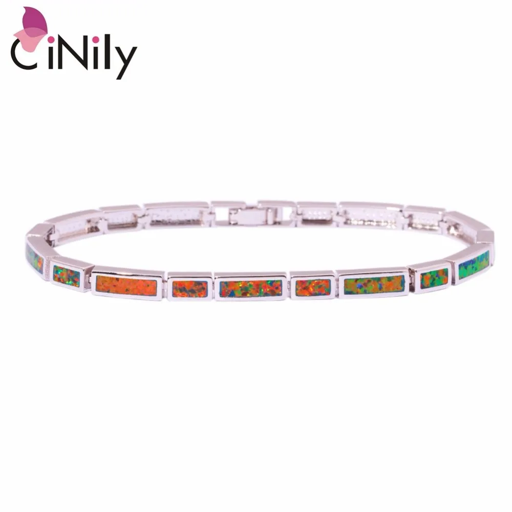 CiNily Created Orange Fire Opal Silver Plated Wholesale Square-Shape for Women Jewelry Engagement Chain Bracelet 7 7/8" OS395
CiNily Created Orange Fire Opal Silver Plated Wholesale Square-Shape for Women Jewelry Engagement Chain Bracelet 7 7/8" OS395
