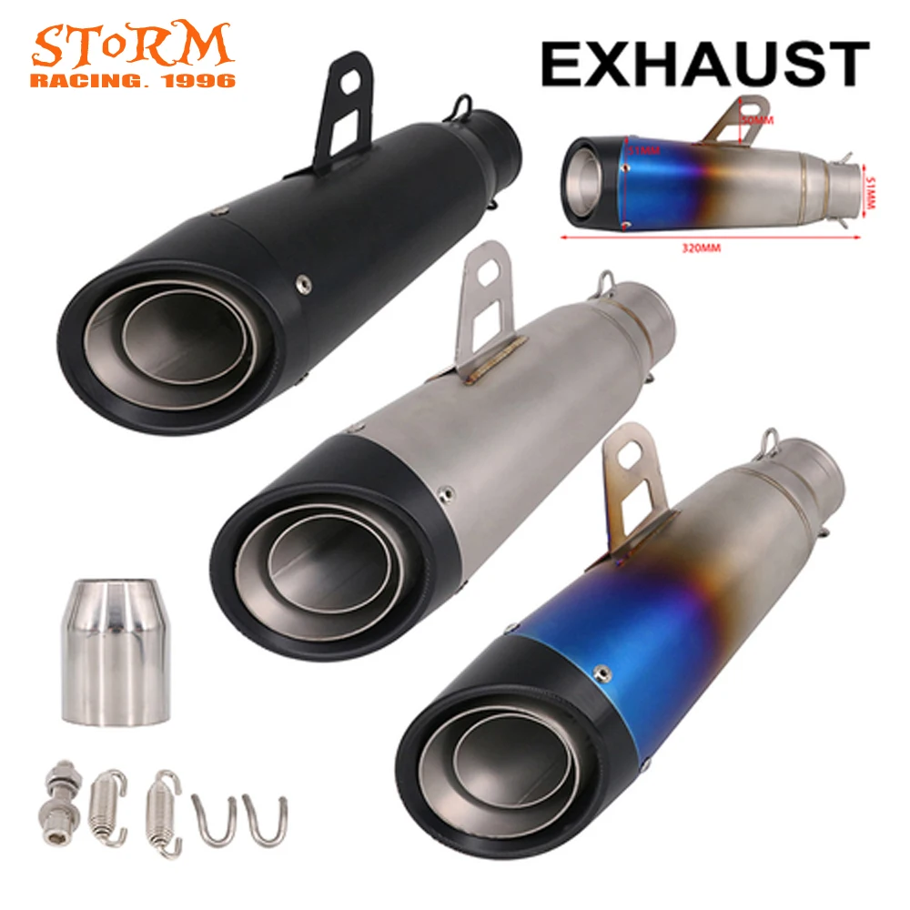 Motorcycle 38-51mm Universal Stainless Steel Fiber Rear Exhaust Pipe with Hardware For Dirt Bike Street Bike Scooter ATV Quad
Motorcycle 38-51mm Universal Stainless Steel Fiber Rear Exhaust Pipe with Hardware For Dirt Bike Street Bike Scooter ATV Quad
