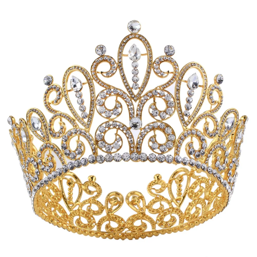 Queen Tiara Crown Crystal Rhinestone Romantic Gold Plated Crowns Princess Pageant Prom Headpieces Bridal Wedding Hair Jewelry
Queen Tiara Crown Crystal Rhinestone Romantic Gold Plated Crowns Princess Pageant Prom Headpieces Bridal Wedding Hair Jewelry