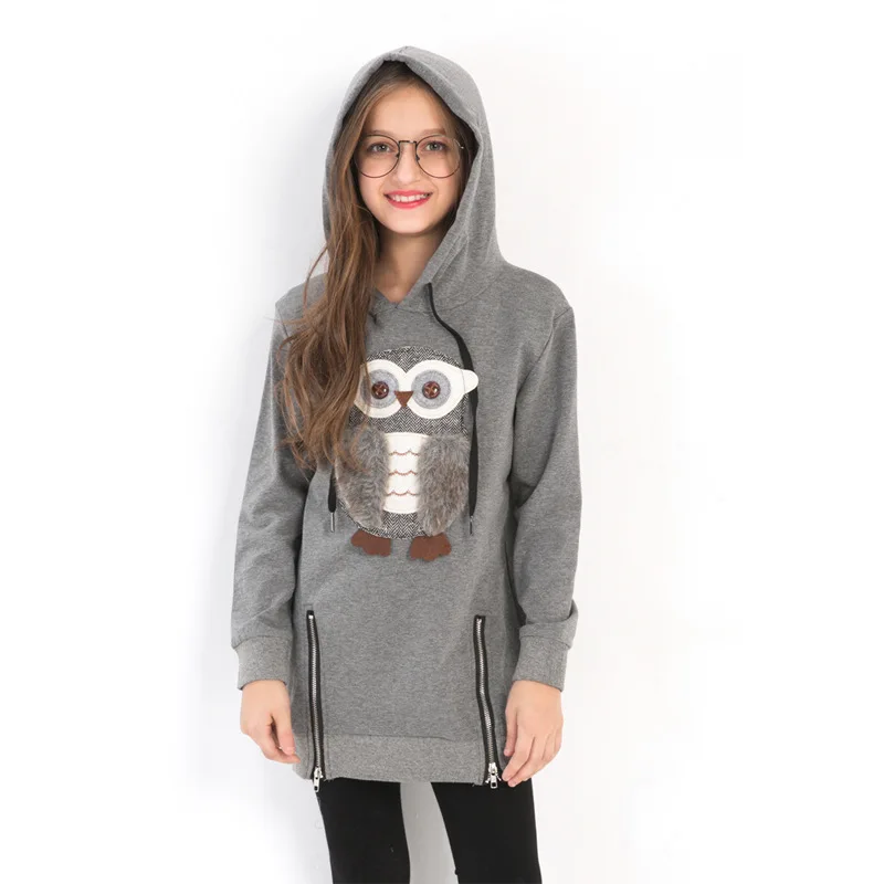 Girl Children's Clothing Sweater Owl Animal Cute Teen Girls Fall and Winter Wear Hooded Sweater Grey Long Sleeve Pullover Tops
Girl Children's Clothing Sweater Owl Animal Cute Teen Girls Fall and Winter Wear Hooded Sweater Grey Long Sleeve Pullover Tops