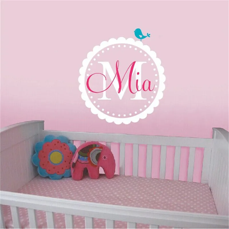 Sweet Scalloped Monogram Personalized Bird Vinyl Wall Decal Wall Stickers Nursery Baby Girl Room Decoration
Sweet Scalloped Monogram Personalized Bird Vinyl Wall Decal Wall Stickers Nursery Baby Girl Room Decoration