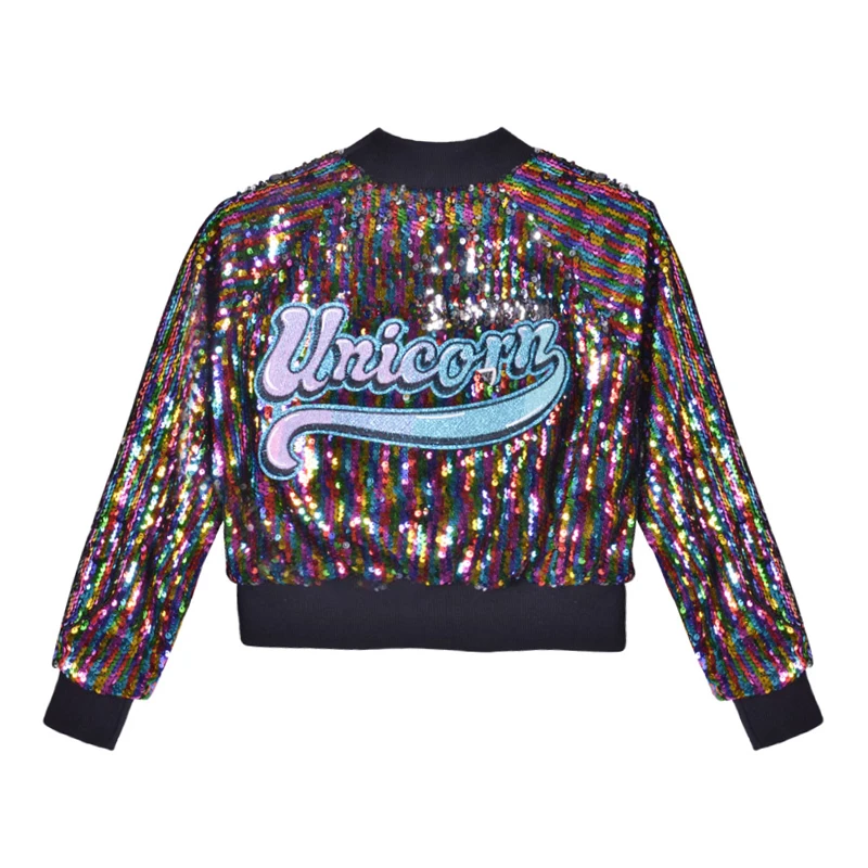 Boutique Unicorn Sequined Sleeve Personality Jacket for Girl's 3-10 Years Old Children AUTUMN &SPRING Outerwear Fashion Outfits
Boutique Unicorn Sequined Sleeve Personality Jacket for Girl's 3-10 Years Old Children AUTUMN &SPRING Outerwear Fashion Outfits