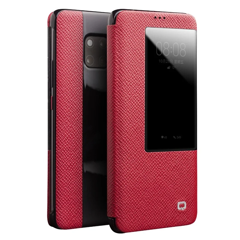 QIALINO Luxury Genuine Leather Phone Cover for Huawei Mate 20 Pro Fashion Slim Flip Case with Smart View for Huawei Mate 20
QIALINO Luxury Genuine Leather Phone Cover for Huawei Mate 20 Pro Fashion Slim Flip Case with Smart View for Huawei Mate 20