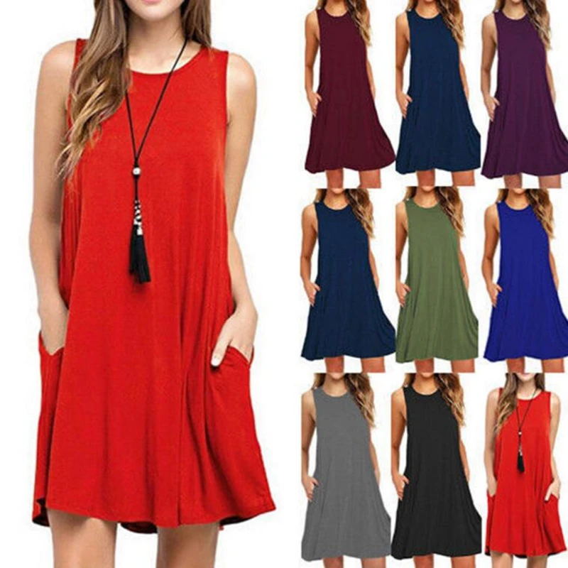 VISNXGI Summer Sleeveless Tank Dress Casual Women Fashion Sexy O-Neck Elegant Mini Party Pocket Decoration Plus Size XXL Clothes
VISNXGI Summer Sleeveless Tank Dress Casual Women Fashion Sexy O-Neck Elegant Mini Party Pocket Decoration Plus Size XXL Clothes