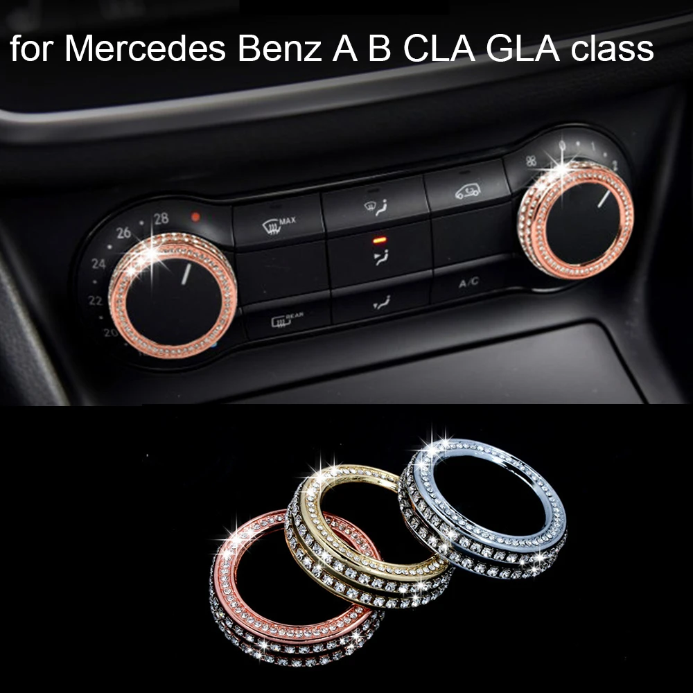 2 pcs Zinc alloy diamond Air conditioning knob decoration cover ring sticker Car-Styling for Mercedes Benz A B CLA GLA class
2 pcs Zinc alloy diamond Air conditioning knob decoration cover ring sticker Car-Styling for Mercedes Benz A B CLA GLA class