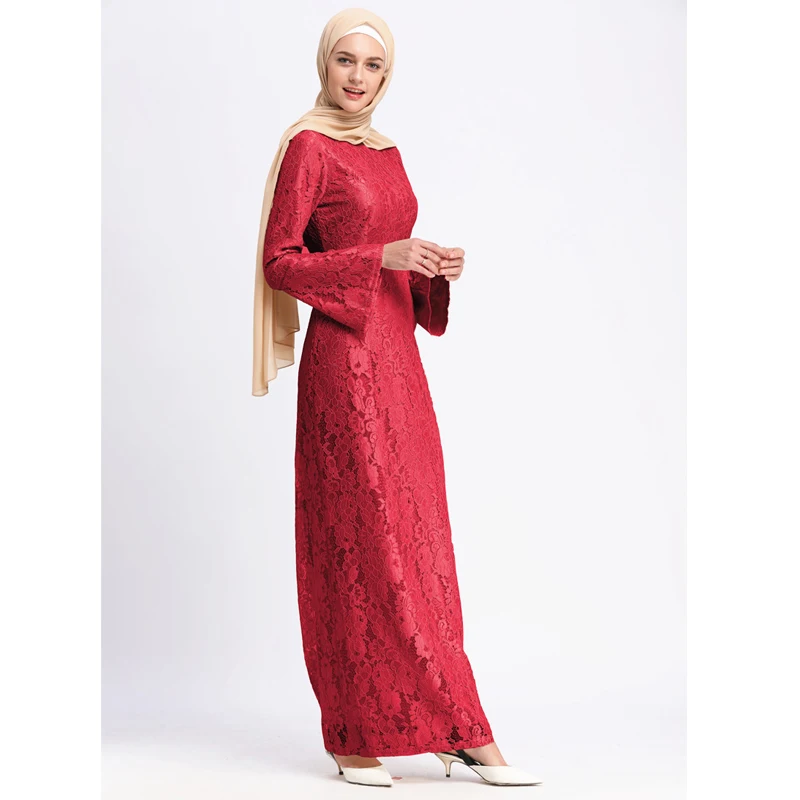 9 Colors New Fashion Muslim Dresses Large Size Abaya Dubai Women Flare sleeves Slim Long Sleeve Lace Ramadan Islamic Clothes
9 Colors New Fashion Muslim Dresses Large Size Abaya Dubai Women Flare sleeves Slim Long Sleeve Lace Ramadan Islamic Clothes