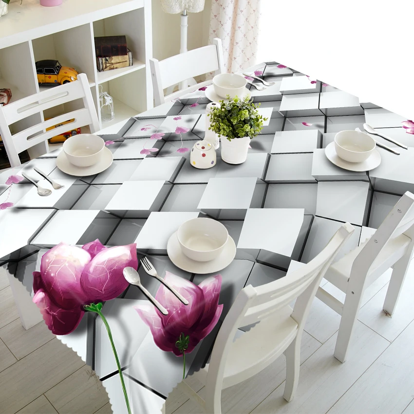 Customizable Tablecloth 3D Rose Block Pattern Washable Cloth Thicken Rectangular and Round Table Cloth for Wedding
Customizable Tablecloth 3D Rose Block Pattern Washable Cloth Thicken Rectangular and Round Table Cloth for Wedding