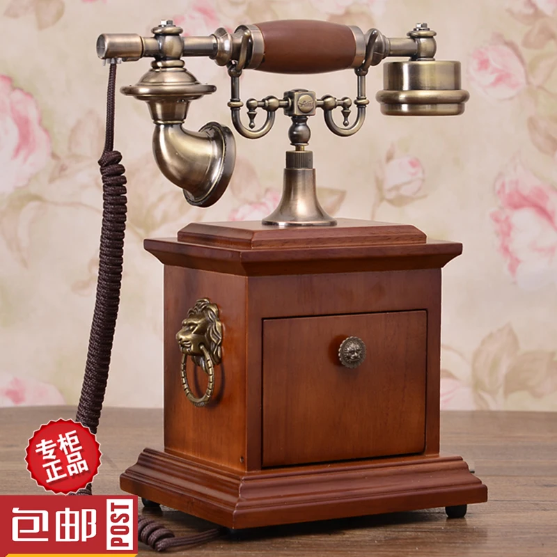 High-end European wood antique landline retro American telephone rustic phone backlit household Decoration home
High-end European wood antique landline retro American telephone rustic phone backlit household Decoration home