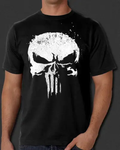 Новая футболка с черепом и логотипом Frank Castle Daredevil Paint Splatter крутая Повседневная
